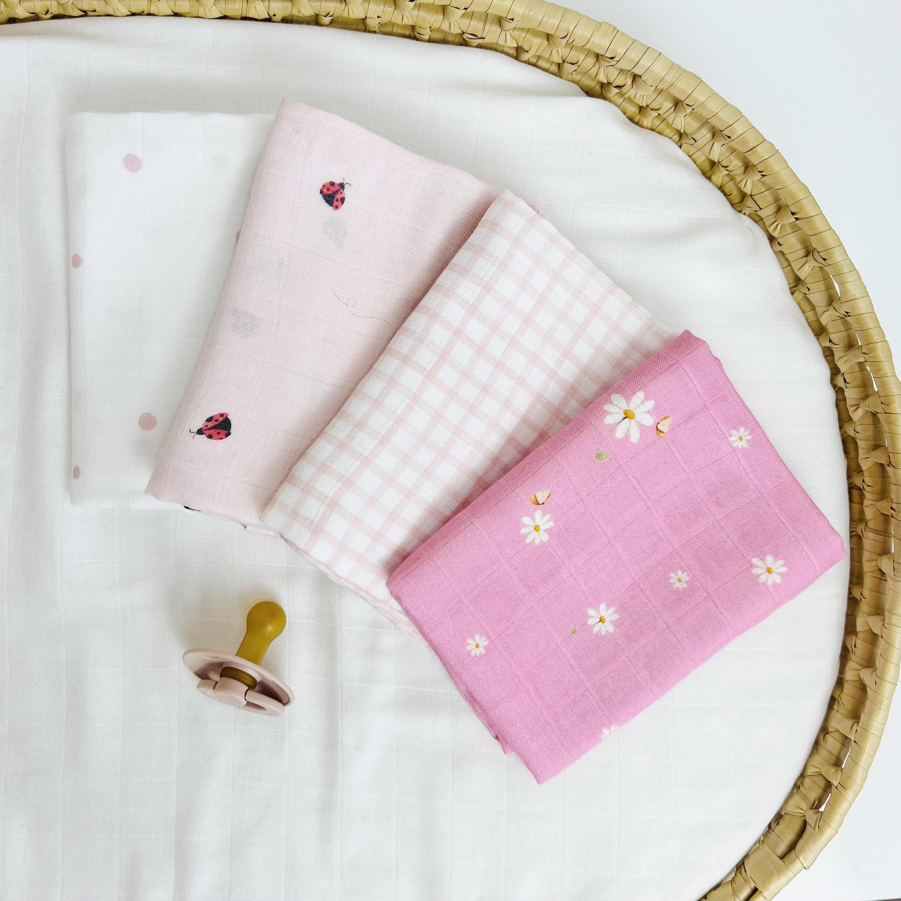Margaridas Rosa - Kit Fraldinhas