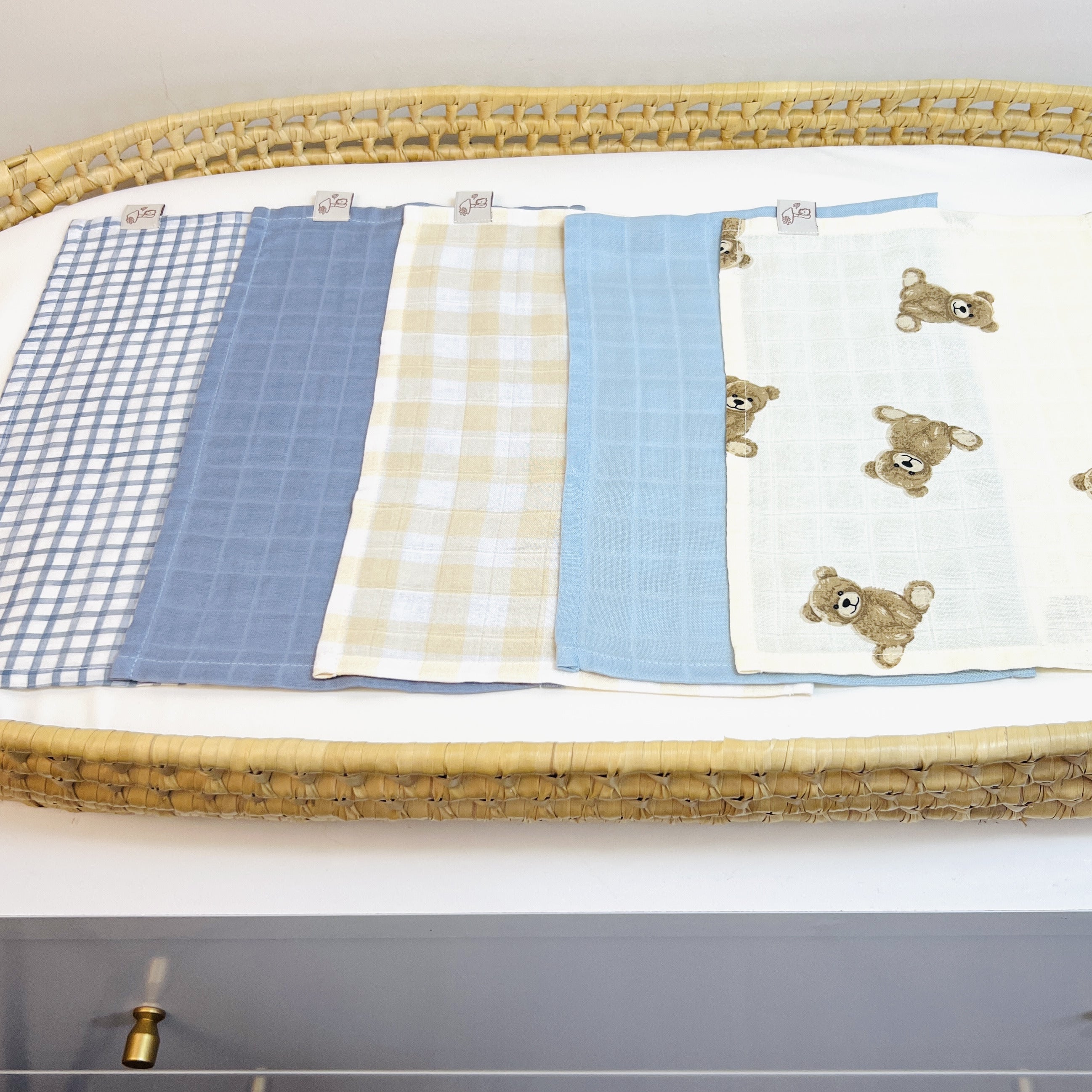 Teddy Azul - Kit 5 MiniFraldinhas