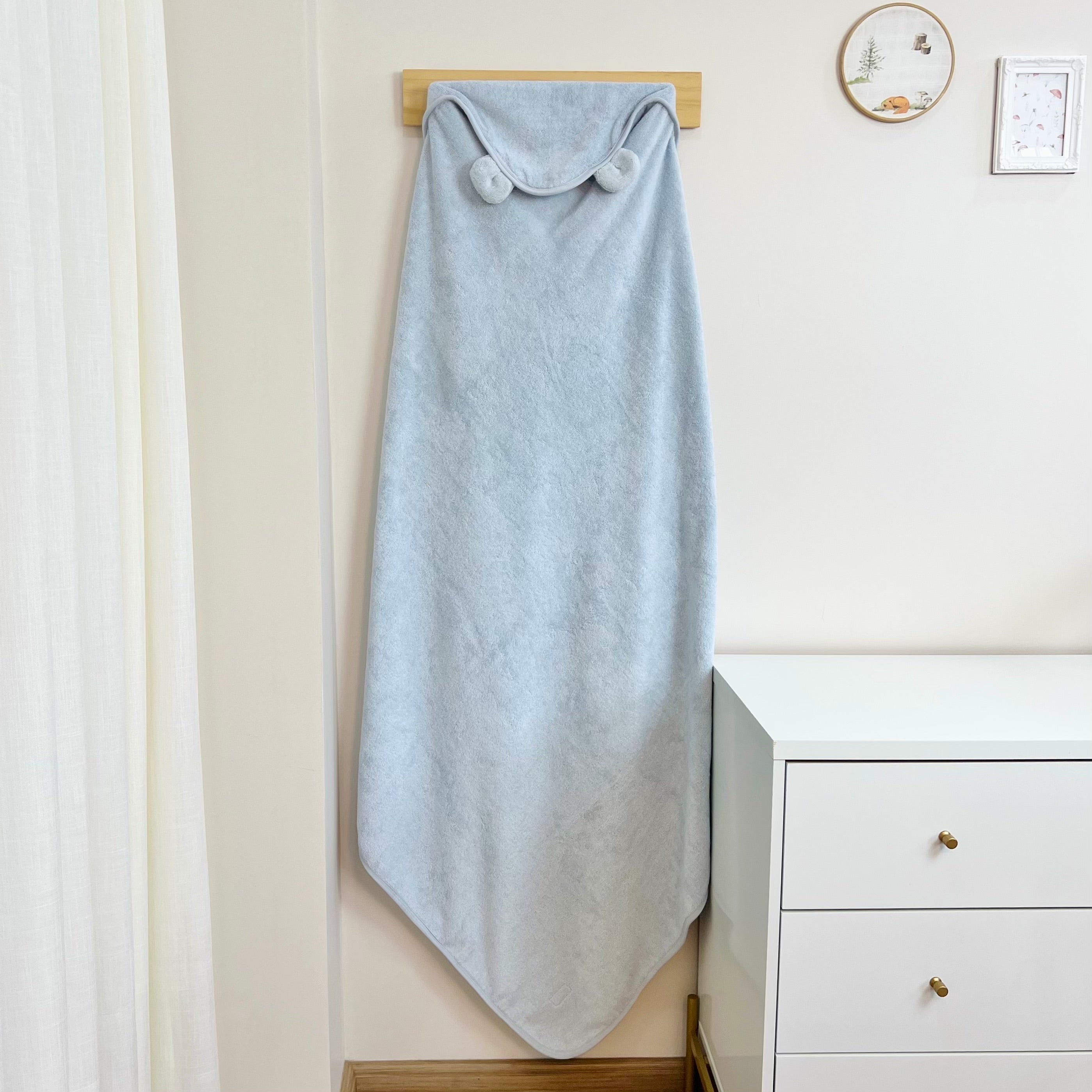Toalha de Banho com Capuz 120 cm - Azul