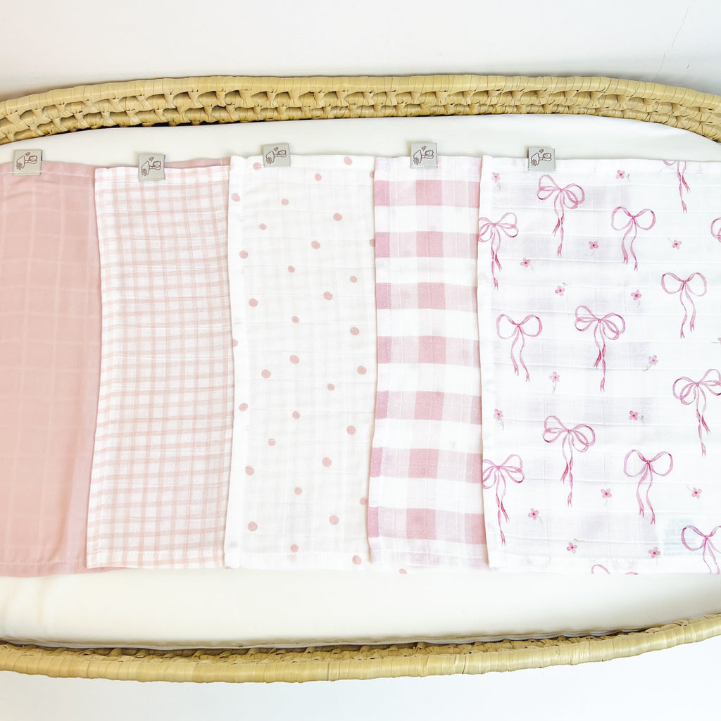 Lacinhos Rosa - Kit 5 MiniFraldinhas