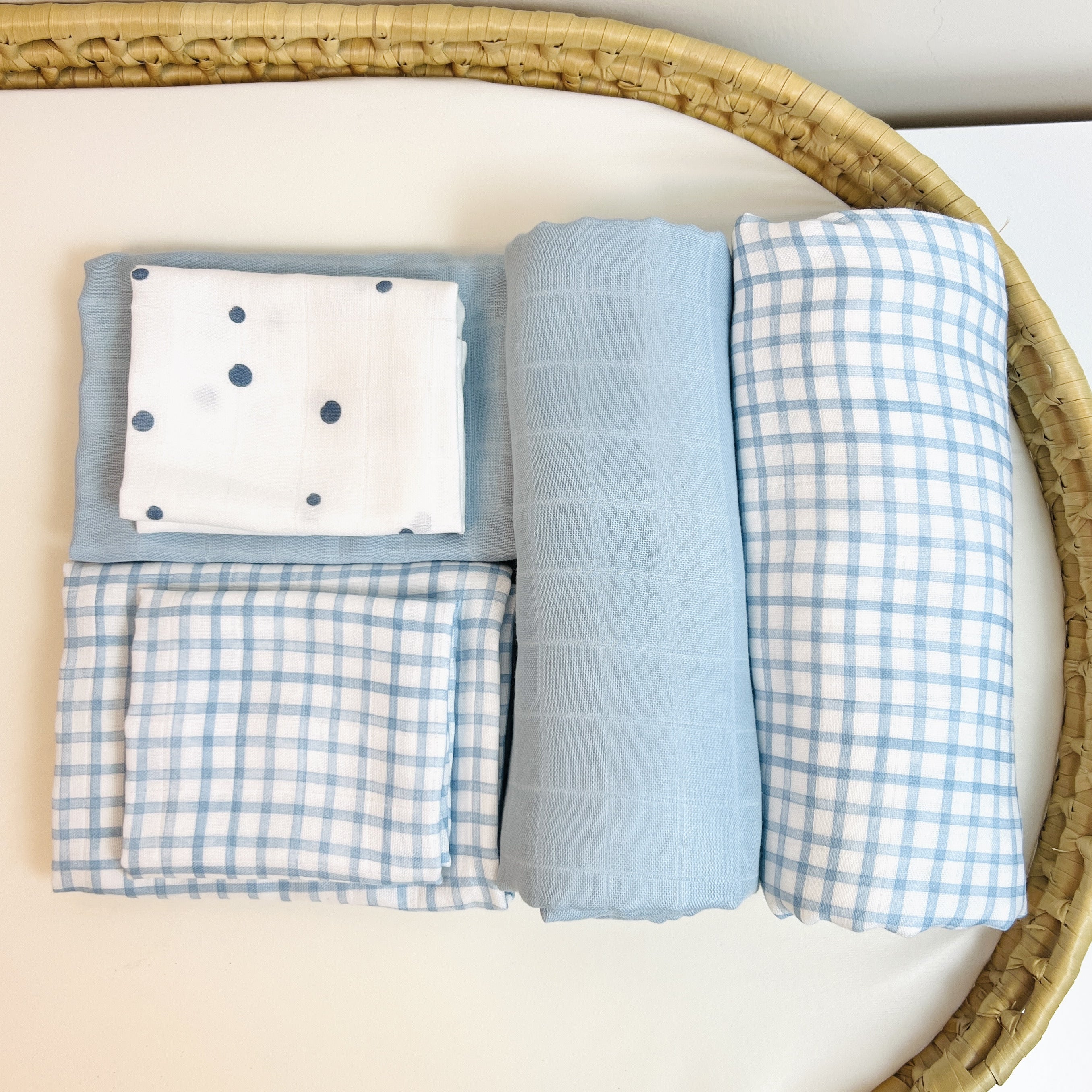 Xadrez Azul Clarinho - Kit Duo