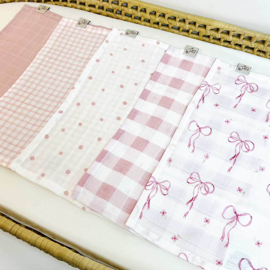 Lacinhos Rosa - Kit 5 MiniFraldinhas