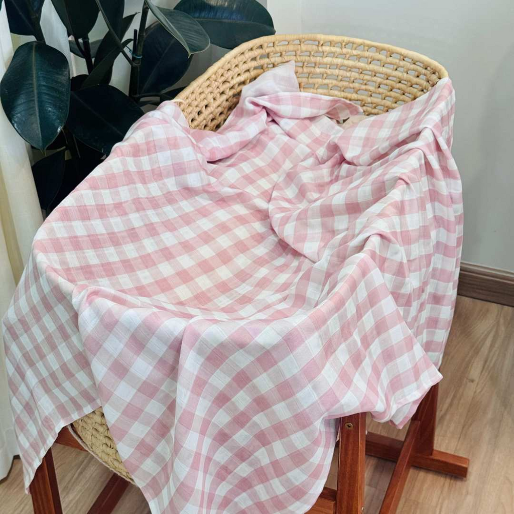 Fraldas Vichy Rosa