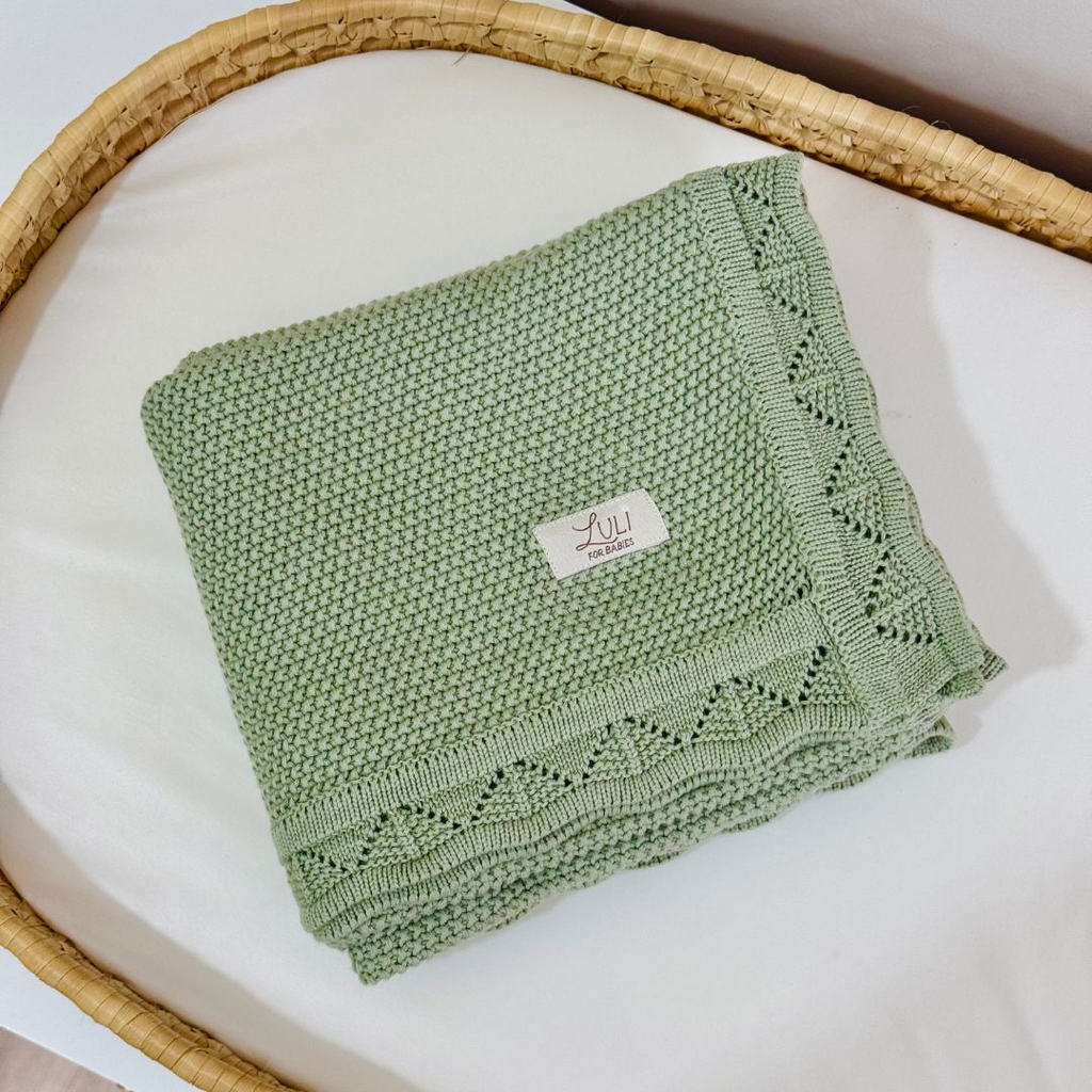 Manta Tricot Pistache