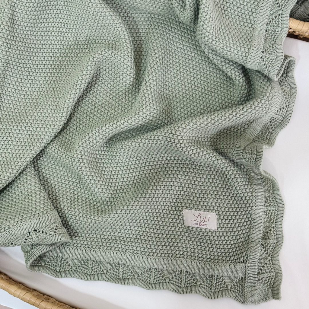 Manta Tricot Pistache