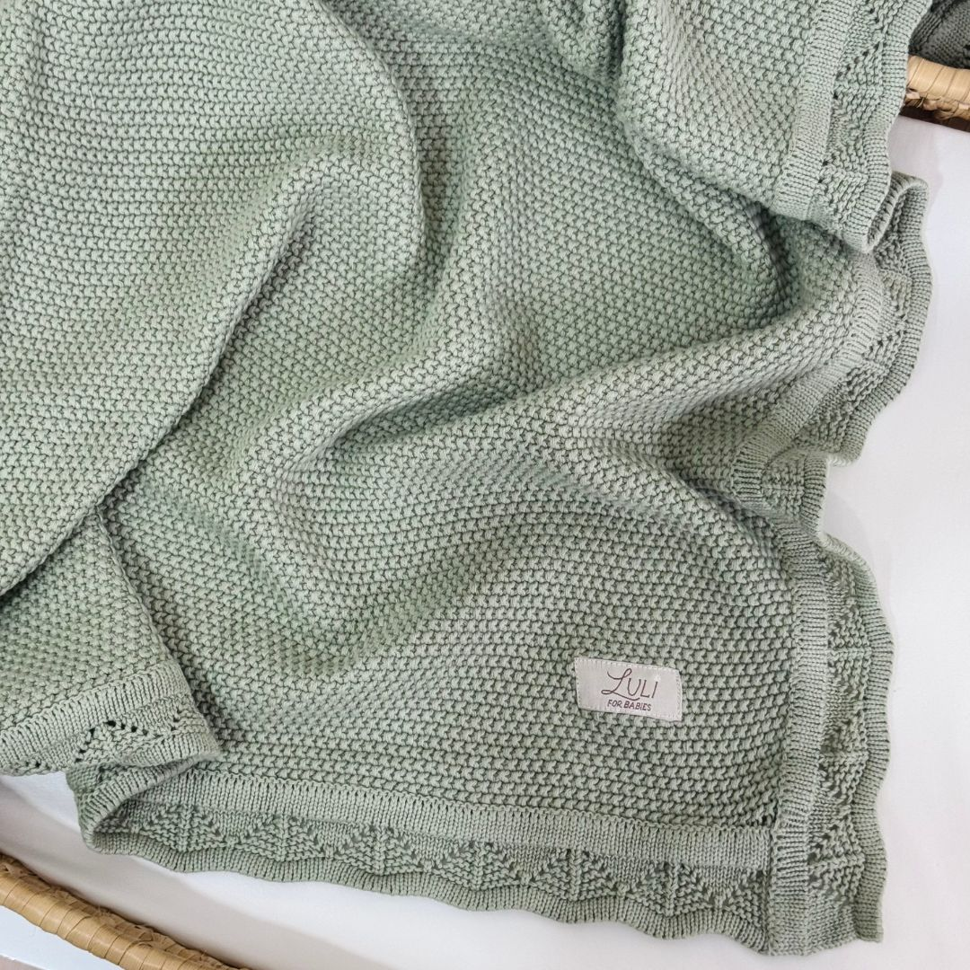 Manta Tricot Pistache